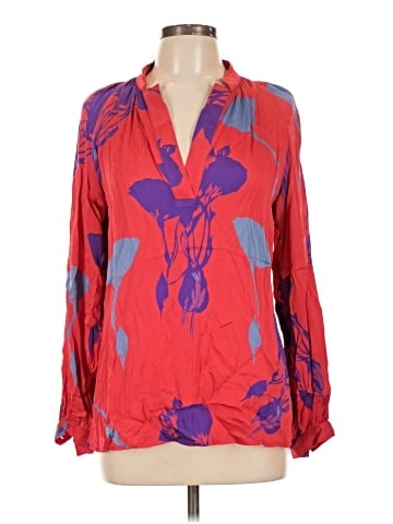 Tucker Long Sleeve Silk Top (view 1)