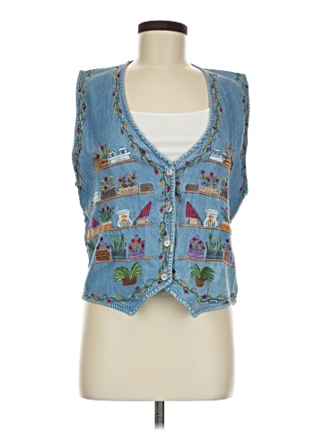 New Directions Denim Vest (view 1)