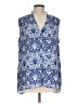 Laundry by Shelli Segal 100% Polyester Blue Sleeveless Blouse Size L - photo 1
