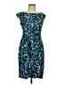 Connected Apparel Print Teal Cocktail Dress Size 8 (petite) - photo 1