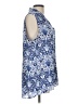Laundry by Shelli Segal 100% Polyester Blue Sleeveless Blouse Size L - photo 4