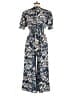 ModCloth 100% Polyester Paisley Blue Jumpsuit Size 6 - photo 2