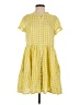 Gap Checkered-gingham Yellow Casual Dress Size S - photo 1