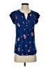 Daniel Rainn Blue Short Sleeve Blouse Size XS - photo 1
