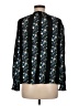 Talbots 100% Rayon Floral Black Long Sleeve Blouse Size Med Petite - photo 2