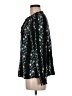 Talbots 100% Rayon Floral Black Long Sleeve Blouse Size Med Petite - photo 5
