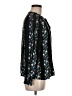 Talbots 100% Rayon Floral Black Long Sleeve Blouse Size Med Petite - photo 4
