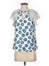 Rebecca Taylor 100% Silk Blue Short Sleeve Silk Top Size S - photo 1