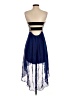 Trixie 100% Polyester Chevron-herringbone Blue Cocktail Dress Size S - photo 2
