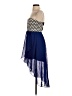 Trixie 100% Polyester Chevron-herringbone Blue Cocktail Dress Size S - photo 5