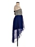Trixie 100% Polyester Chevron-herringbone Blue Cocktail Dress Size S - photo 4