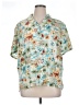 BonWorth 100% Polyester Tropical Teal Short Sleeve Blouse Size XL Petite - photo 1