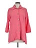 Peck & Peck Pink 3/4 Sleeve Button-Down Shirt Size M - photo 1