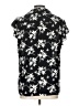 T Tahari 100% Polyester Stars Black Short Sleeve Blouse Size L (estimated) - photo 2