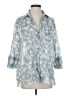 Zara Blue 3/4 Sleeve Button-Down Shirt Size S - photo 1