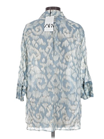 Zara 3/4 Sleeve Button-Down Shirt (view 2)