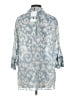 Zara Blue 3/4 Sleeve Button-Down Shirt Size S - photo 2