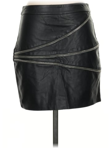 Zara Basic Faux Leather Skirt (view 1)