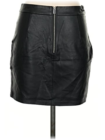 Zara Basic Faux Leather Skirt (view 2)