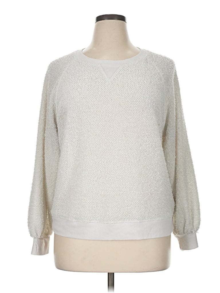 Pre-owned Democracy Pullover Sweater In Silver
