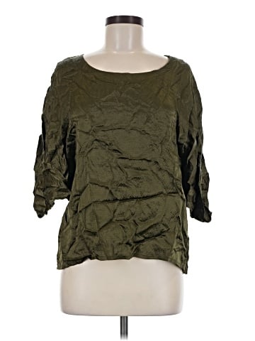 Lilla P 3/4 Sleeve Silk Top (view 1)