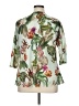Christopher & Banks 100% Polyester Tropical Green 3/4 Sleeve Blouse Size XL (petite) - photo 2