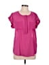 Olive and Oak 100% Polyester Pink Short Sleeve Blouse Size M - photo 1