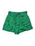 Worthington 100% Polyester Solid Green Shorts Size 16 - photo 1