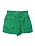 Worthington 100% Polyester Solid Green Shorts Size 16 - photo 2
