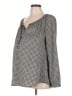 Motherhood 100% Polyester Gray 3/4 Sleeve Blouse Size Lg Maternity - photo 1