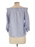 Love Notes 100% Polyester Blue 3/4 Sleeve Blouse Size L - photo 2