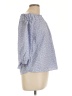 Love Notes 100% Polyester Blue 3/4 Sleeve Blouse Size L - photo 4