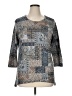 Kim Rogers Gray 3/4 Sleeve Blouse Size XL - photo 1
