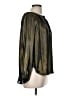 Jennifer Lopez 100% Polyester Metallic Gold Long Sleeve Blouse Size M - photo 4
