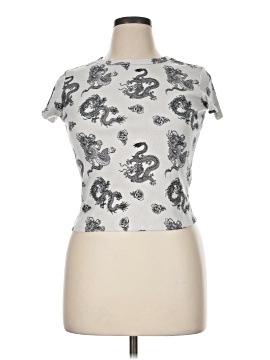 Faded Rose Short Sleeve Turtleneck