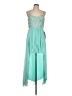 B. Smart 100% Polyester Teal Cocktail Dress Size 13 - photo 1