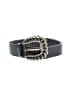 Maje Black Leather Belt Size Med (2) - photo 1