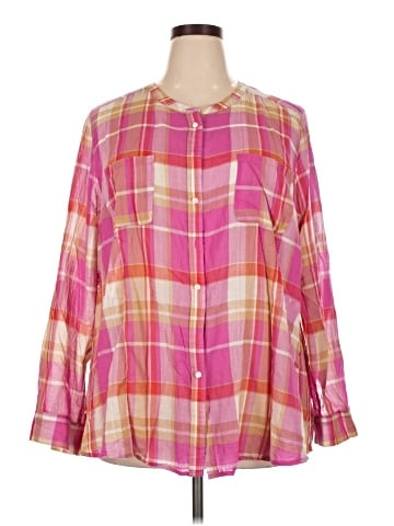 Lane Bryant Long Sleeve Button-Down Shirt (view 1)