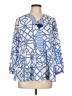 Vineyard Vines 100% Polyester Blue 3/4 Sleeve Blouse Size L - photo 1