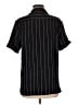 Zara Stripes Black Short Sleeve Button-Down Shirt Size M - photo 2