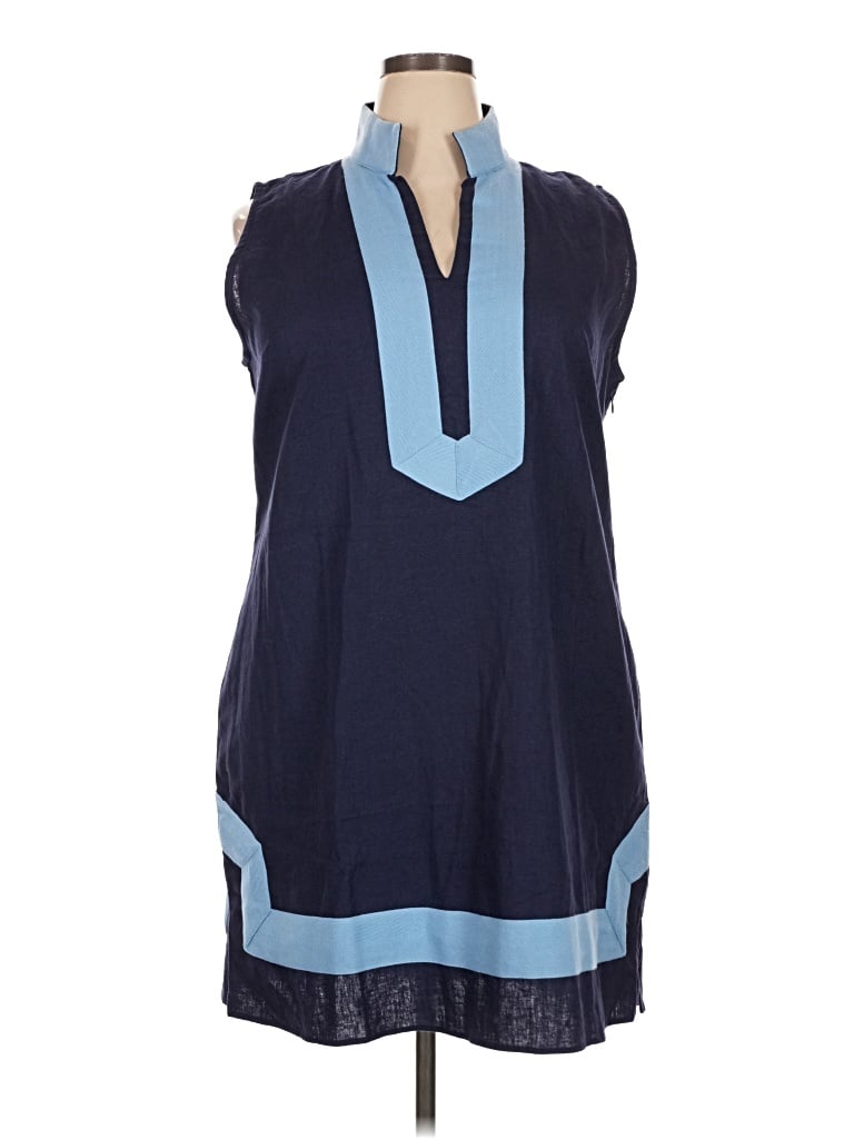 Pre-owned Sail To Sable Casual Dress In Blue