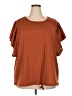 Como Blu Brown Short Sleeve Top Size 3X - photo 1