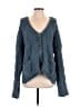 Pol 100% Polyester Blue Cardigan Size S - photo 1