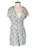 Intermix 100% Silk Floral Teal Romper Size 4 - photo 1