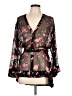 Alice + Olivia Black Long Sleeve Button-Down Shirt Size L - photo 1