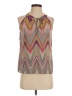 Veronica M. 100% Polyester Brown Sleeveless Blouse Size XS - photo 1