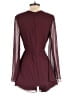 C/MEO Collective 100% Polyester Solid Burgundy Romper Size S - photo 2