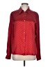 Due Per Due Hearts Red Long Sleeve Blouse Size 12 - photo 1