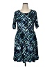 Apt. 9 Argyle Blue Casual Dress Size XL - photo 1