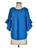 By Design Blue 3/4 Sleeve Blouse Size S - photo 1